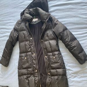 Black Hooded Puffer Coat by Andrew Marc